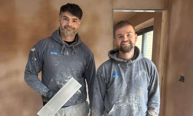 Matt and Christian our chosen plasterers from PPS